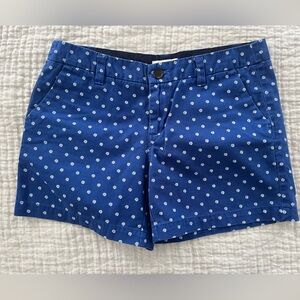Cerulean blue polka dot shorts